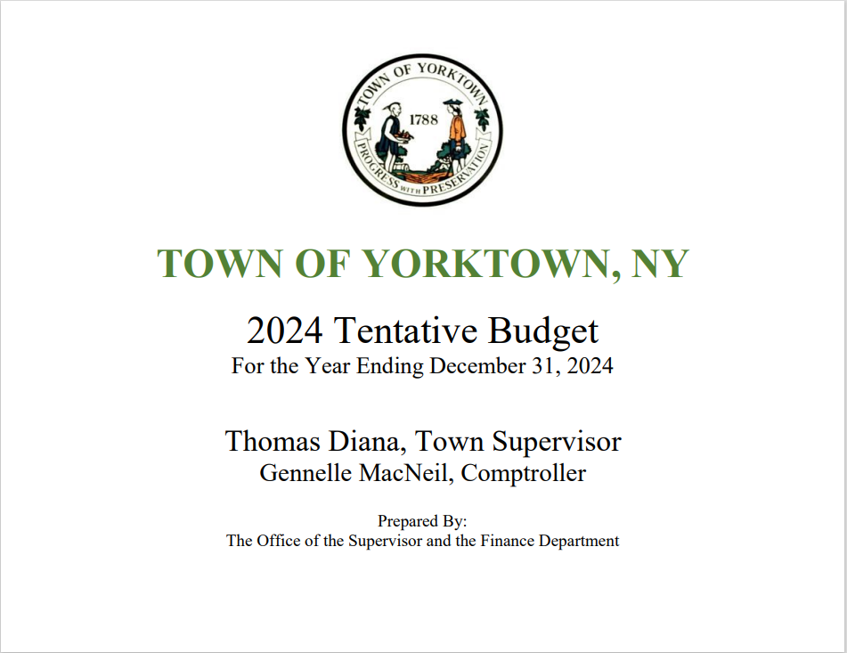 Town of Yorktown 2024 Tentative Budget