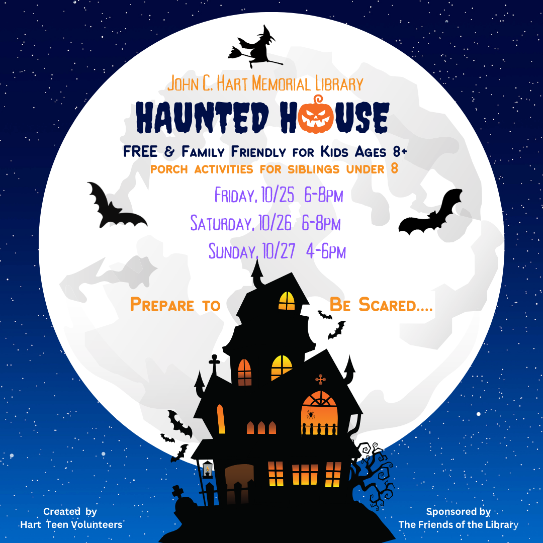 Hart Library Haunted House Flyer