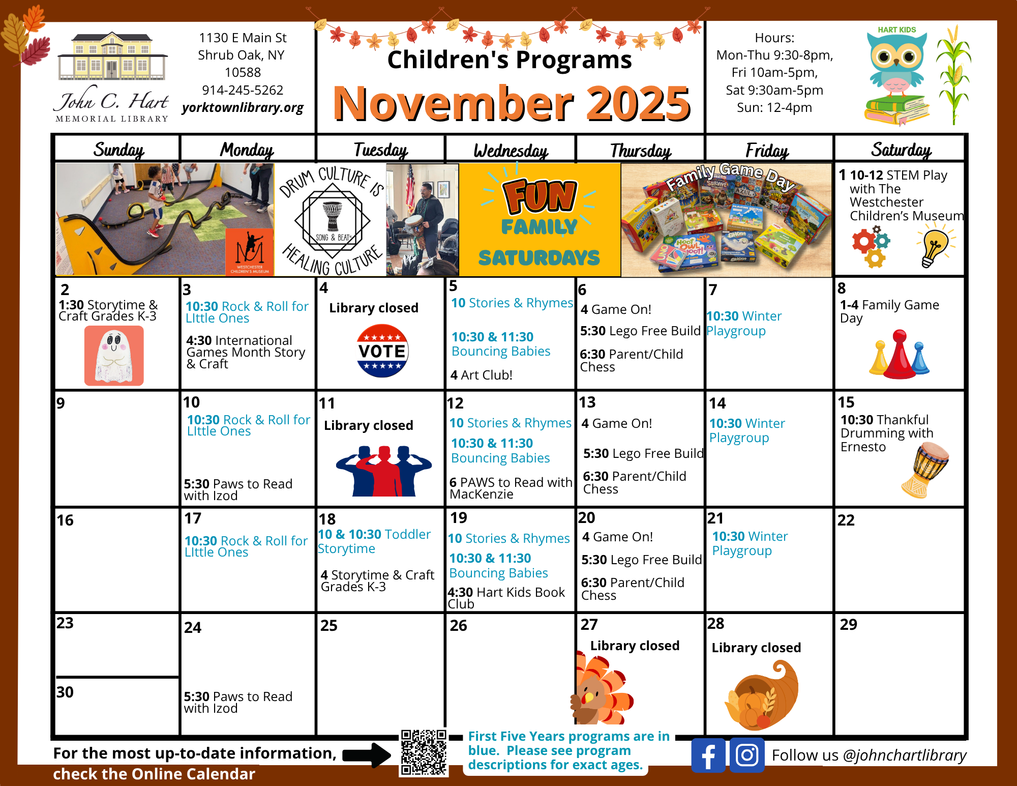 Image of the print calendar for Children's programming in the month of September