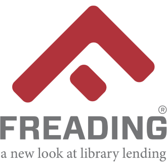 Freading Logo. Below the logo is the subtitle, "a new look at library lending."